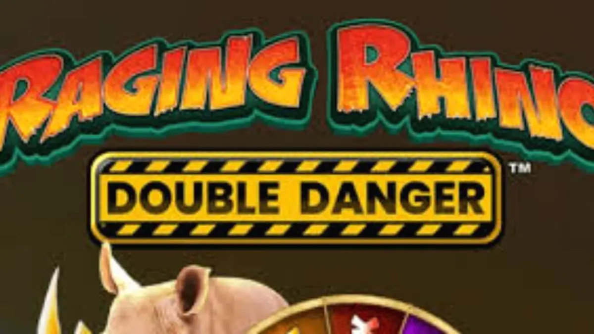 Raging Rhino Double Danger slot gameplay na may safari theme at neon arcade energy